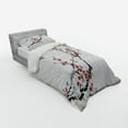 thumbnail image 3 of Ambesonne Floral Bedding Set 4 Pcs, Style Art Birds, Queen, Pale Maroon Black, 3 of 3