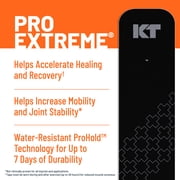 KT Tape Pro Extreme High Strength Kinesiology Tape, Black, 20 Precut Strips