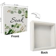 thumbnail image 6 of Zomyto 5x5 Inches Sage Green Decor,Farmhouse Decor,Breathe Quotes Wooden Box Sign Decor, Shelf Decor,Eucalyptus Decor (soak), 6 of 6