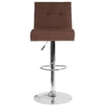 thumbnail image 2 of Ravello Contemporary Adjustable Height Barstool with Accent Nail Trim in Beige Fabric, 2 of 5