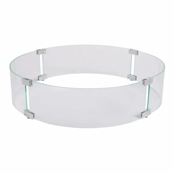 Vulcan Tempered Glass Wind Guard for Round LPG Fire Pits – Glass Finish