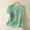 Mint Green, variant on WCJM Short Sleeve Shirts for Womens Shirts Women's Fashionable Casual Solid Color Pleated Cotton and Linen Tops Shirts and T Shirts