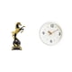 thumbnail image 1 of Reloj con figura de animal esculpido moderno, adorno de mesa para dormitorio, sala de estar, escritorio, centro de mesa, chimenea, hogar, oficina, est, 1 of 8