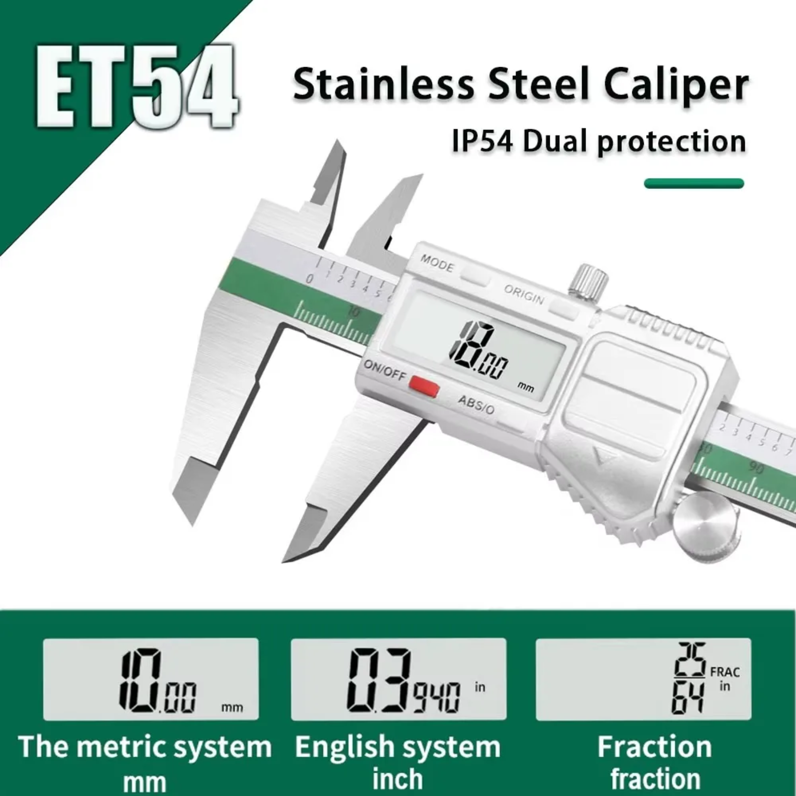 150mm Digital Electronic Caliper, 0.01mm Precision Measuring Tool, Stainless Steel Vernier Micrometer with IP54 Waterproof for Origin Measurement