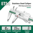 thumbnail image 2 of Stainless Steel Digital Caliper with IP54 Protection, 150mm/6Inch Measurement Range, 0.01mm Precision, Origin Function for Absolute/Relative Modes, Multi-Unit Conversion, Auto On/Off, LCD Display,, 2 of 6