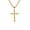 Gold, variant on Men's Women's Stainless Steel Silver Gold Black Plain Diamond Cut Cross Pendant Necklace Simple Jewelry Gifts Silver