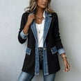 thumbnail image 5 of KyCheLot Knitted Jackets for Women Button Color Block Lapel Neck Long Sleeve Jackets Loose Comfy Vacation Jackets, 5 of 8