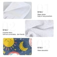 thumbnail image 5 of Sun and White Clouds Hand Towels 2 Pack Quick Dry Velvet Soft with Velcro Kitchen Bath 14x18in, 5 of 7