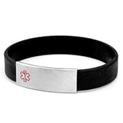 Medical Medical Id Bracelet - Silicone Bracelet with Surgical Stainless Medical ID Tag