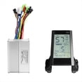thumbnail image 1 of S830 Electric Bike LCD Display Dashboard SM5+2PIN+20A 36V/48V Sine Wave Controller for Mountain Bike Modification Kit,1 * LCD Display(SM5+2PIN) 1 * Controller,Black Meter, 1 of 8