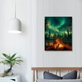 thumbnail image 4 of COMIO Wall Decor Living Room,Bedroom Northern Lights Canvas wall art Paintings for Wall Decorations Modern Bathroom Office Aurora Polaris Nature Landscape Framed Ready to Hang, 4 of 5
