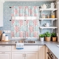 thumbnail image 6 of Kitchen Window Curtains Valance and Tier Set, Gradient Ocean Sea Coral Rod Pocket Tier Curtain Valance Set, Grey Red Aqua Sealife Light Filtering Cafe Curtains for Bedroom Living Room, 6 of 9