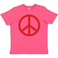 thumbnail image 3 of Inktastic Fun Red Peace Sign Youth T-Shirt, 3 of 5