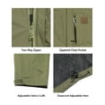 thumbnail image 4 of Little Donkey Andy Women's Waterproof Rain Jacket Windproof Light Jacket, Breathable Outdoor Rain Shell with Hood for Hiking Travel Golf Burnt Olive L, 4 of 7