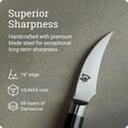 thumbnail image 2 of Shun Classic 2.5" Bird’s Beak Knife, VG-MAX Core with Damascus Stainless Steel Cladding, Pakkawood Handle, Fruit and Vegetable Knife, 2 of 7