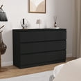thumbnail image 6 of Hommpa Black 6 Drawers Dresser for Bedroom, Chest of Drawers TV Stand Dresser for Closet, Wooden Modern Storage Cabinet for Women Living Room Furniture, 6 of 12