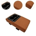 thumbnail image 6 of lacooooppia Car Center Cushion Arm Rest Pad Heightening Pad with Cup Holder Comfortable Auto Armrest Cover for Car SUV Sedan Brown, 6 of 8