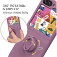 thumbnail image 4 of for Samsung Galaxy Z Flip 5 5G Case, Galaxy Z Flip 5 5G Cover 6.7'', Silicone Soft Gel Rubber Bumper Shockproof Anti-Scratch Protective Case with Ring for Galaxy Z Flip5 5G 2023-Purple, 4 of 14