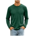 thumbnail image 3 of ZRGHAOYLQ Men's Long Sleeve Lounge Pajama Lightweight Quick Dry Lightweight Casual Tee Shirts Breathable Comfortable Crewneck Tops, 3 of 9