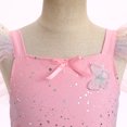 thumbnail image 7 of IBTOM CASTLE Toddler Flower Girl Dress, Flutter Sleeve Floral Embroidery Smocked Tulle Tutu Princess Dresses for Birthday Wedding Pink, 7 of 7