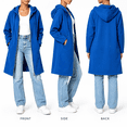 thumbnail image 6 of Aezemi Women Outdoor Hooded Sweatshirts Full Zip Knee Length Drawstring Fashion Comfy Outfits Coat Trendy Long Sleeve Zip up Workout Casual Tunic Hoodie Blouses with Pockets XL, 6 of 7