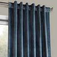 thumbnail image 4 of HPD Half Price Drapes Avalon Blue Heritage Plush Velvet Room Darkening Curtains for Bedroom & Living Room Curtains (1 Panel), Window Curtains 96 inches long, Rod Pocket Curtains & Drapes, 50W X 96L, 4 of 6