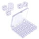 thumbnail image 1 of Bobinas transparentes para coser a máquina sin esfuerzo Bobinas de costura de plástico transparente, paquete de 25 con estuche de almacenamiento, 1 of 7