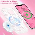 thumbnail image 4 of WWS-Magnetic for iPhone 14 Plus/15 Plus Case, Bow Case Compatible with MagSafe, Wireless Slim Clear Ribbon Aesthetic Phone Cover Anti-Yellowing Shockproof Protective Cover for Women Girl - Rosy, 4 of 4