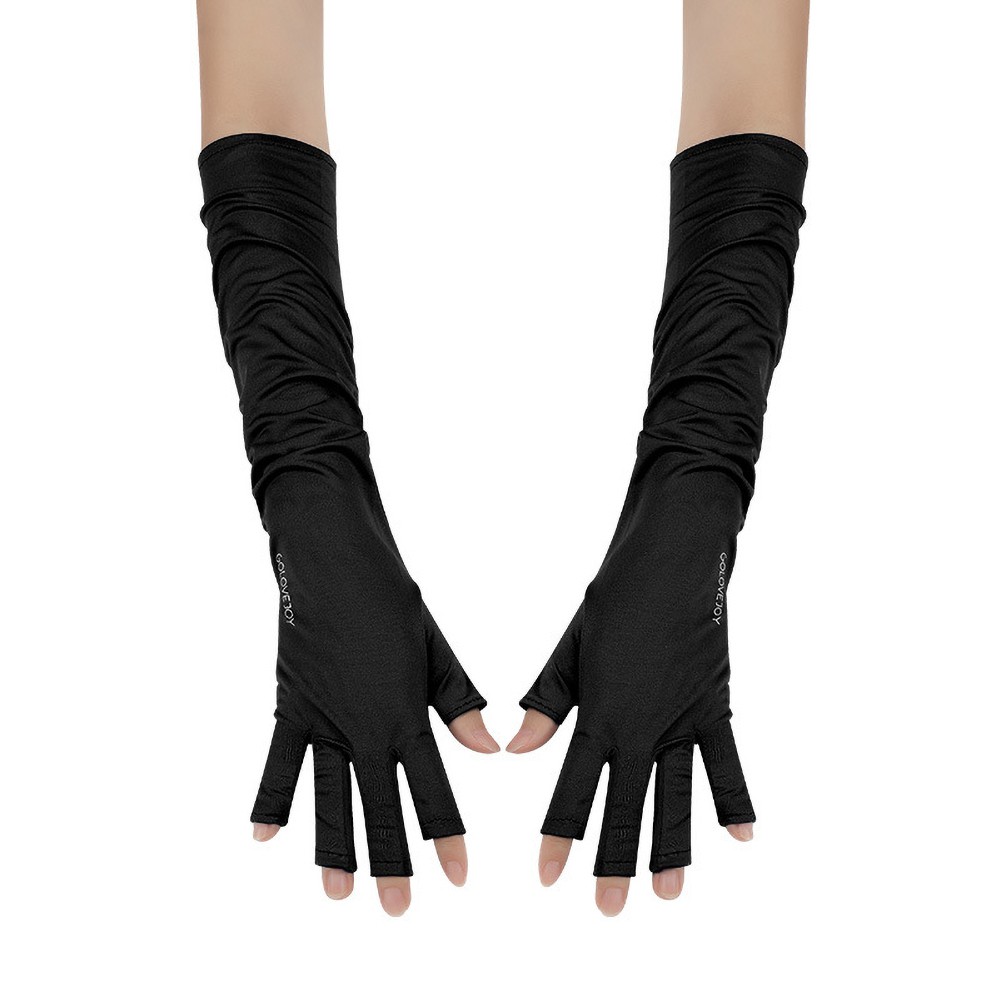 Nail Art Gloves Anti-ultraviolet Fingerless Sunscreen Lamp Anti-radiation Special Anti-black Half-finger Sleeve