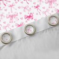 thumbnail image 4 of Manfei Pink Polkadot Bow Blackout Curtains,Kawaii Heart Print Window Curtains Pack of 2 (38x45 Each), 4 of 6