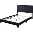 thumbnail image 3 of Euroco Black Upholstered Platform Bed, Full Size for Kids, 3 of 7