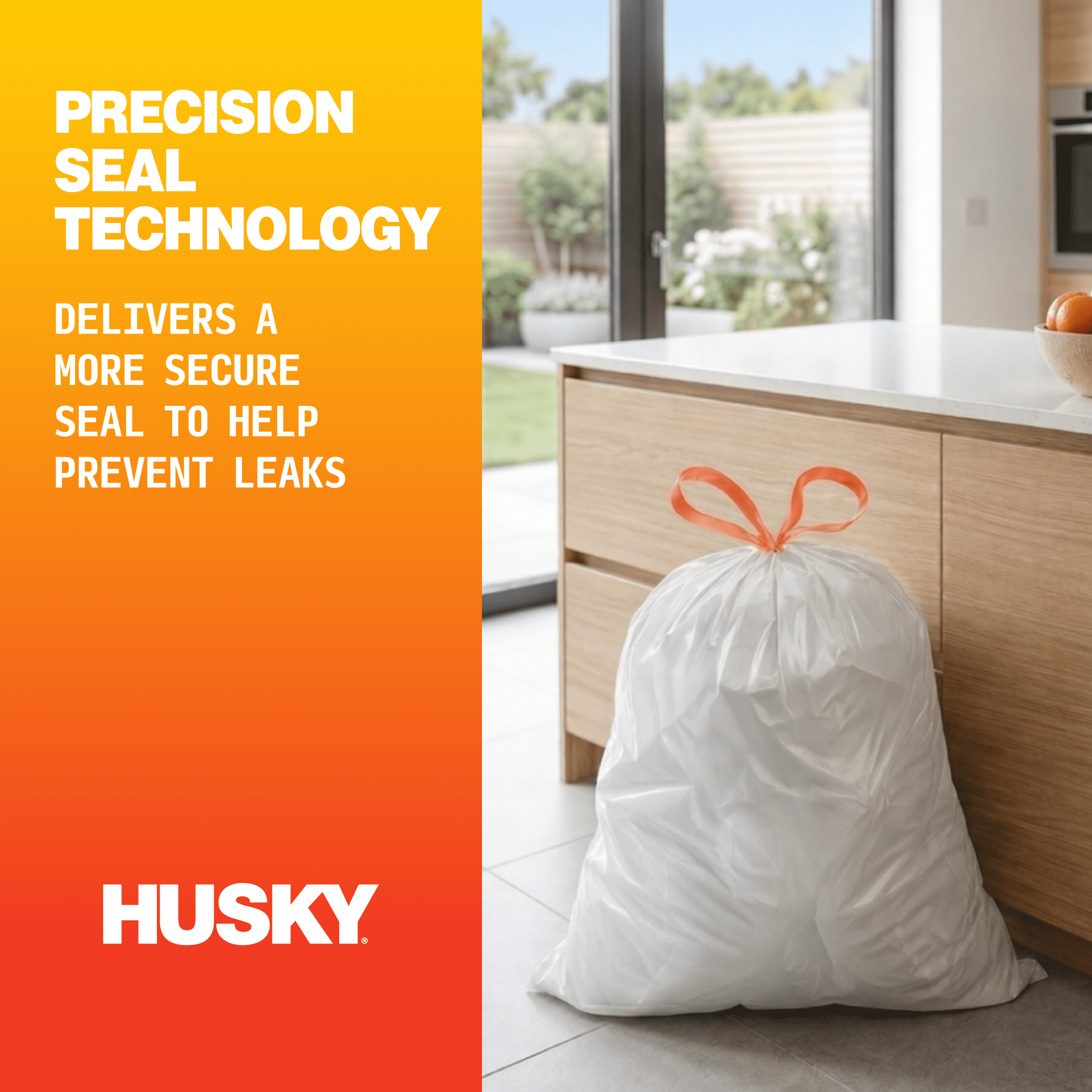 Husky 13 Gallon Tall Kitchen Drawstring Bags, 120 Bags