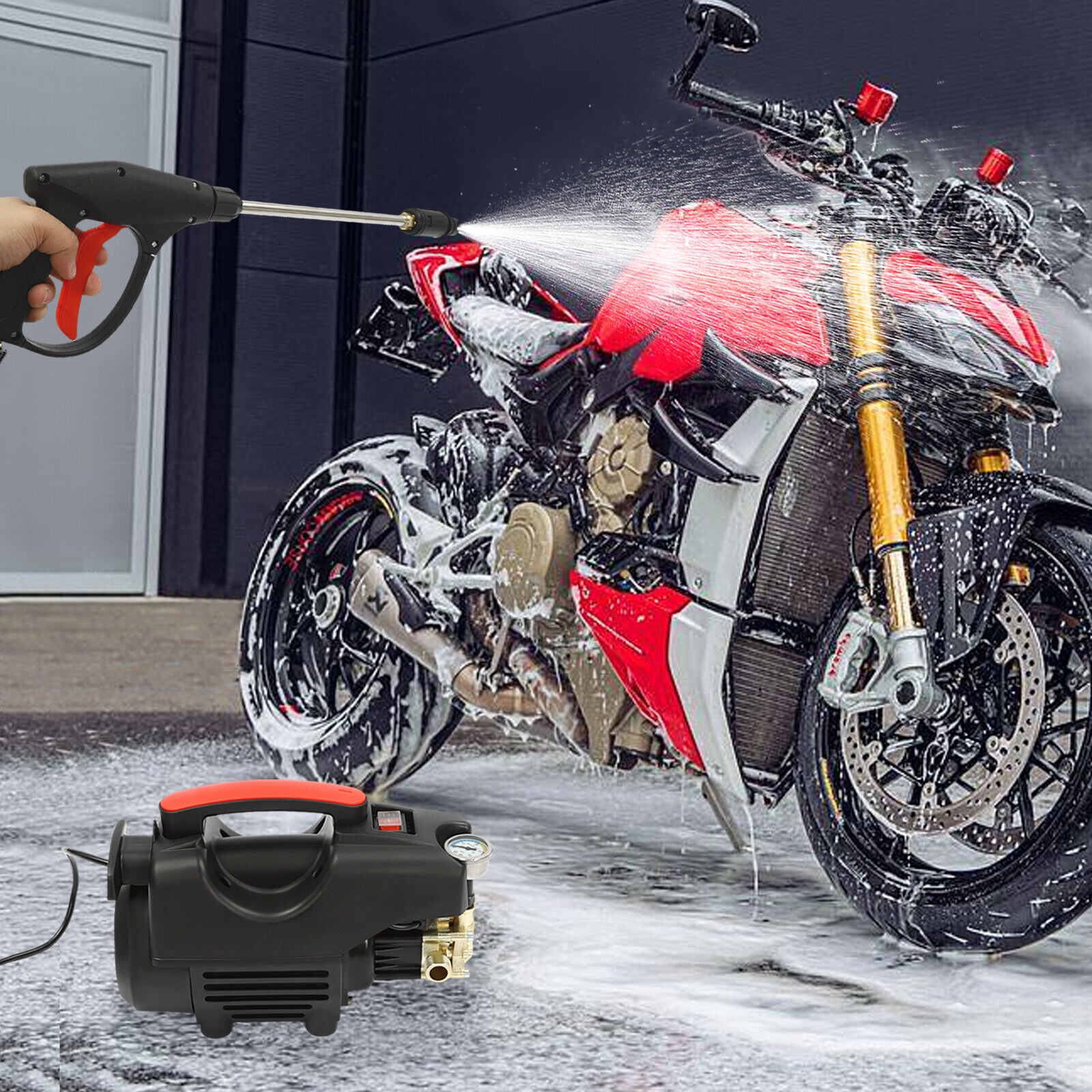 1400W Electric High Pressure Water Spray Car Gun Portable Washer Cleaner Yard,High-Pressure Washer with Accessories, Cleaner for Car, 2800rpm Patio & Garden, Electric Pressure Power Washer