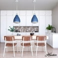 thumbnail image 3 of Hunter - Bluff View 3-light Indigo Blue, Medium Size Pendant Light, Dimmable, Casual Style, Bell Shaped, for Bedrooms, Dining, Living Rooms - 19217, 3 of 8