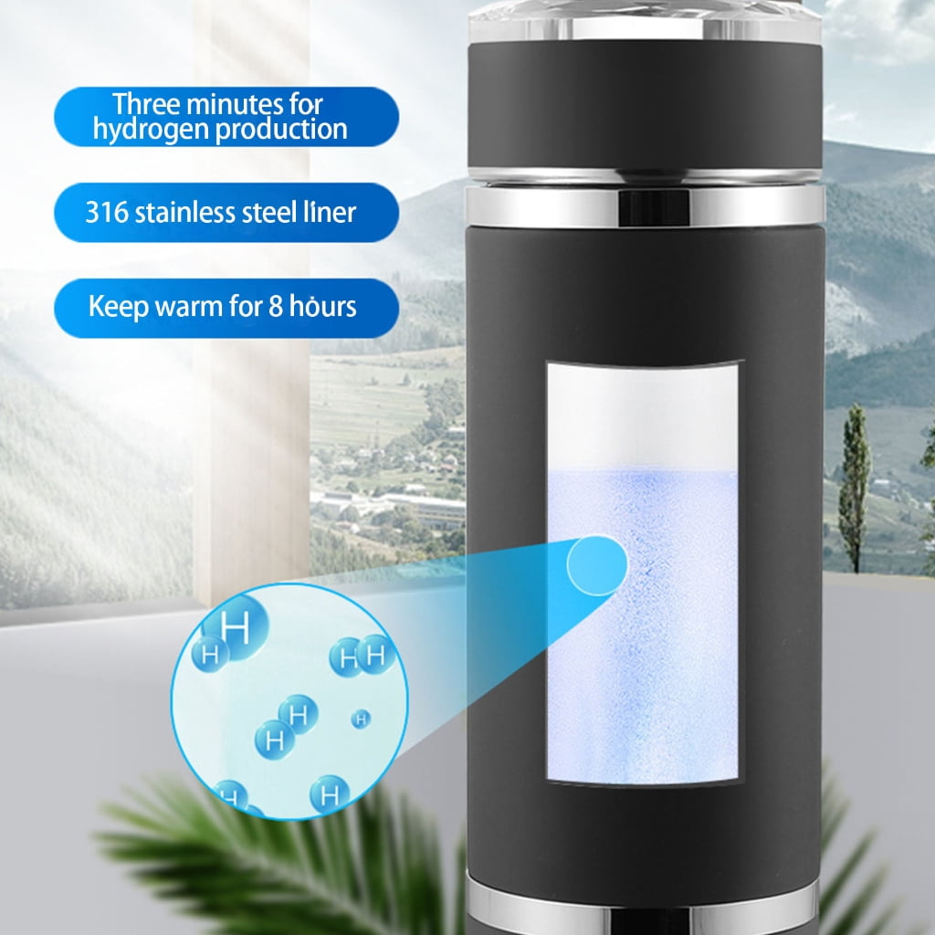 Insulated Hydrogens Water Bottle 350ml Electrolysis Technology Drinking Cup Water Generator for Home Office Travel