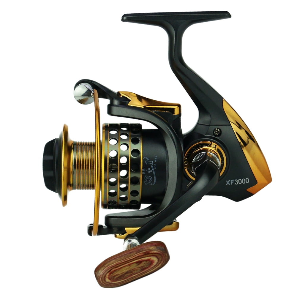 Metal Spool Spinning Fishing Reel 11+1 High Speed Ball Bearings Front//Rear Brake