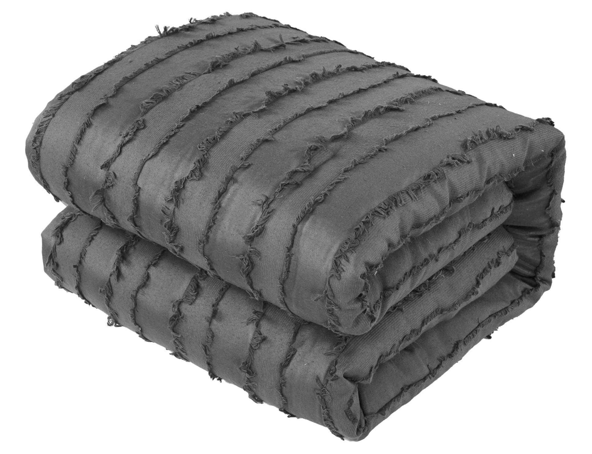 Lanco Merbabe Beach Lifestyle Solid 7-Piece Reversible Bedroom Bedding Comforter Set, Bed Size King, Grey, 100% Polyester Fill