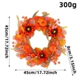 thumbnail image 3 of Bcylexb Fall Floral Wreath for Front Door, 17.7" Artificial Hanging Door Wreath Seasonal Decorations for Wall Porch Window Home, 3 of 7