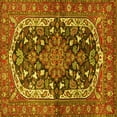 thumbnail image 1 of Ahgly Company Indoor Square Persian Yellow Traditional Area Rugs, 5' Square, 1 of 4