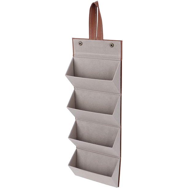 2024, organizador de gafas, organizador de gafas de sol con 4 ranuras, caja de almacenamiento plegable para gafas, práctico estuche de viaje para varias gafas (marrón)