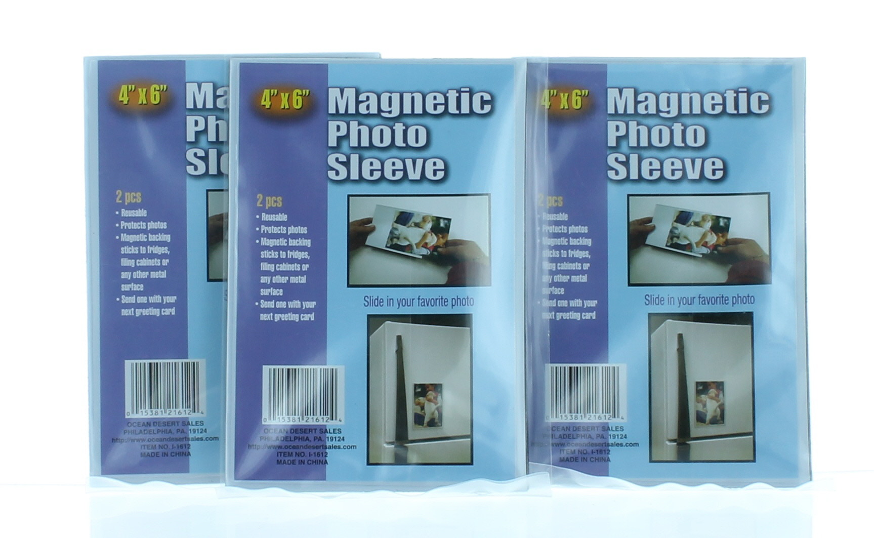 Lot of 6 4" x 6" Photo Sleeves Insert Picture Reusable Holder