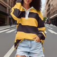 thumbnail image 6 of Tops Women Long Sleeve Oversized Shirt Loose Collared Preppy Pullover, 6 of 8
