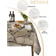 thumbnail image 2 of Brown Stone Wall Table Cloth, Waterproof Tablecloth for Rectangle Tables, Vintage Country Rocks Brick Pattern Reusable Washable Fabric Table Cover for Restaurant Kitchen Dining Tables 60"x120", 2 of 9