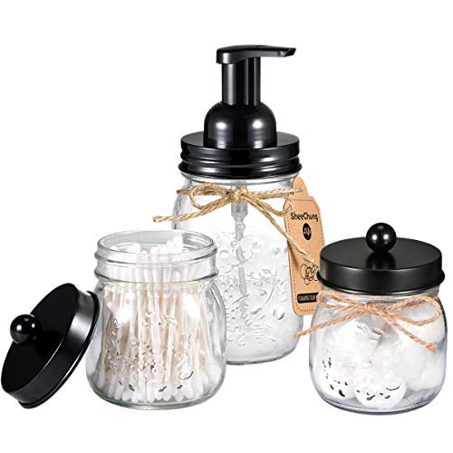Includes Mason Jar Hand Soap Dispens Elwiya Mason Jar Bathroom Accessories Set 