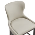 thumbnail image 5 of Blair Modern Wood Upholstered Barstool in Stone - Set of 3, 5 of 8