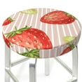 thumbnail image 3 of Naloa Strawberries Round Bar Stool Cushion Cover 12-14 inch, Fits Kitchen, Office, Restaurant Chairs - 14 inch, 3 of 7