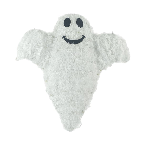 Adornos de Halloween, sombrero de bruja colgante, adorno colgante, murciélagos colgantes para el hogar fantasma blanco