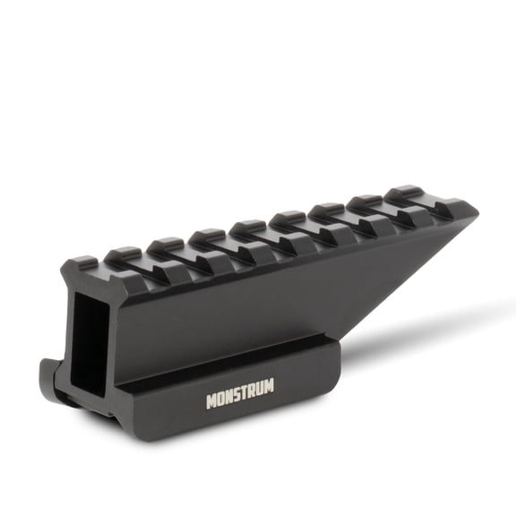 Monstrum Shrapnel Offset Picatinny Riser Mount with Recoil Stop Base | 8 Slot 3.5 inch | High Profile