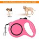 thumbnail image 4 of Correa ajustable para perros Correa para correr Correa de nailon de 5 m Correa reflectante con freno de mano Bloqueo de seguridad Rosa, 4 of 5