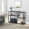 thumbnail image 7 of Tribesigns Console Table, Small Black Entryway Table with Storage Shelves, 43 Inch Vintage Entrance Table Behind Couch Table for Living Room, Entryway, Hallway, Foyer, TV Stand, 7 of 7